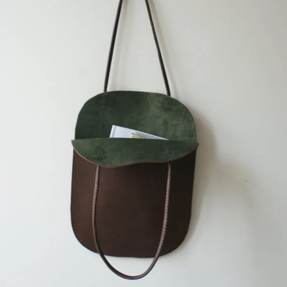 English Leather Euro Flat Bag